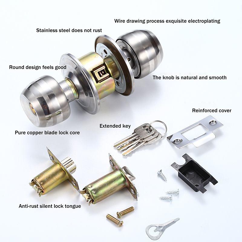 Home Universal Door Locks Bathroom Bedroom Lock Aluminum Alloy Door Handles Replacement Door Lock Durable Safety