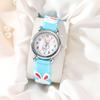 Children's Cartoon Cute Bunny Quartz Silicone Watch Elementary School Girls Boys Children's Watch 3D Silicone Strap
