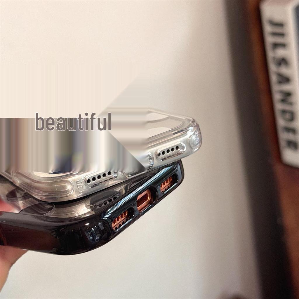 iPhone 14/13 Round Edge Mirror Dot Case, 17/16/15 Pro Max Compatible, Anti-Fall Protection