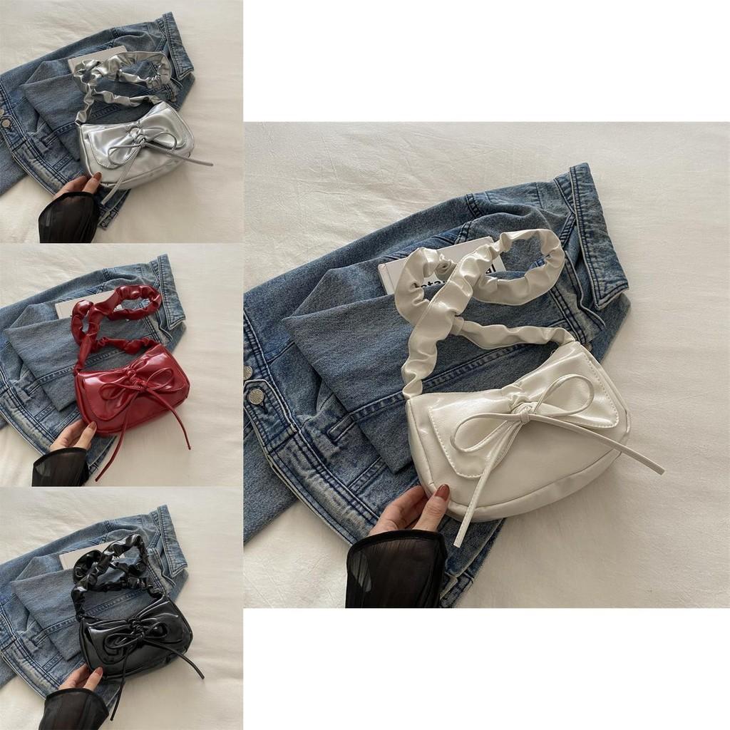 Chic And Fashionable Pleated Moon Bag For Women With Soft Pu Material In Various Shades