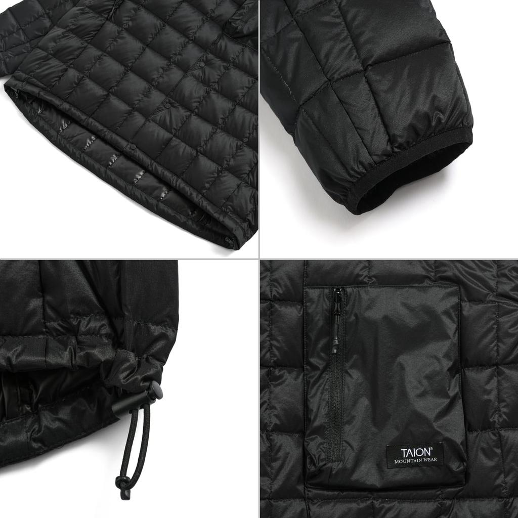 Taion Down Hoodie Black 106BXMT-800
