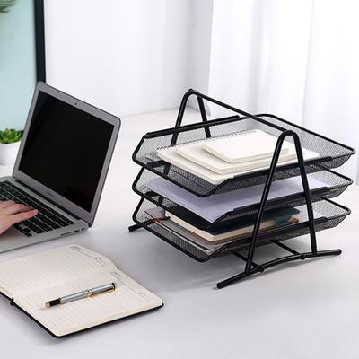 Organizator de birou din hârtie A4 pentru birou, dosar pentru documente, scrisori, cărți, broșuri, suport pentru tăvi de umplere, suport pentru raft suport de depozitare din plasă de sârmă metalică