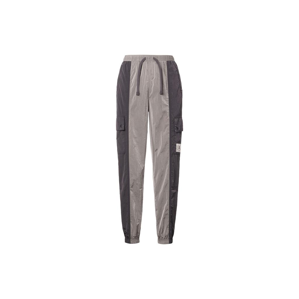 Jordan Essentials Pocket Woven Logo Color Block Drawstring Cuffed Retro Sports Pants Women Pants Lightning-Gray DD6996-286