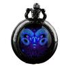 Color Pattern Medium Pocket Watch Retro Flip Decorative Necklace Watch Personality Trend Male and Female Students Quartz Watch