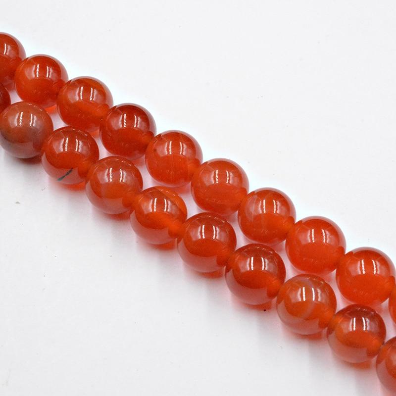 Vintage Red Agate Round Stone Loose  Beads for Jewelry Making Necklace  4-12mm