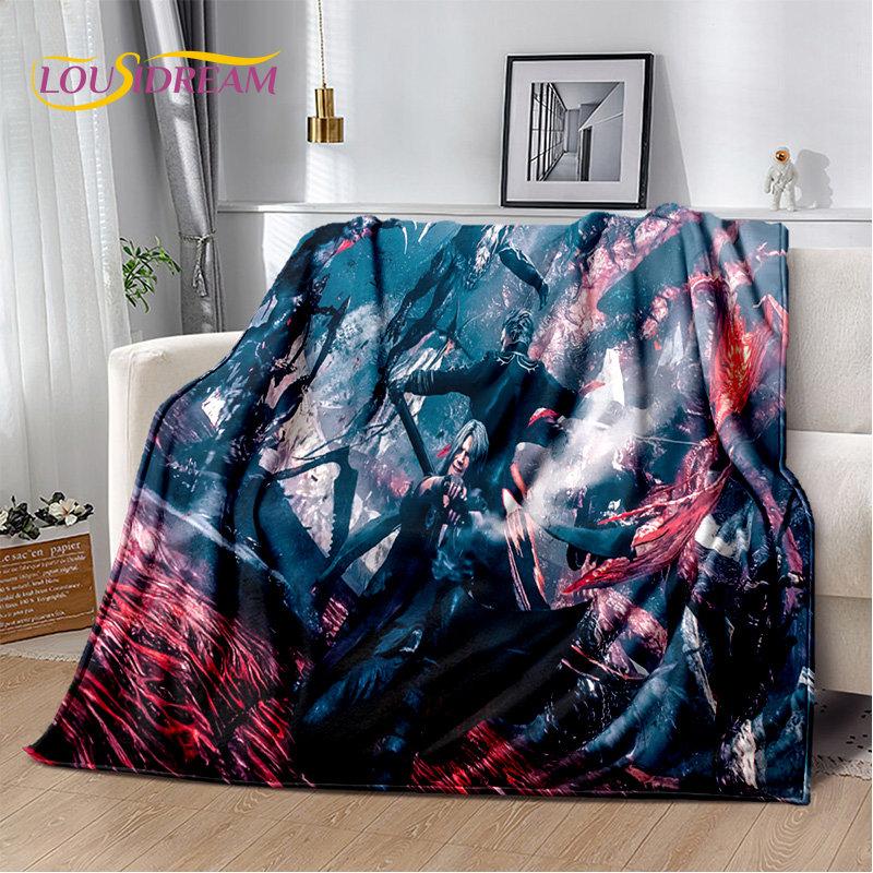 3D D-Devil May Cry DMC Game Gamer Soft Plush Blanket,Flannel Blanket Throw Blanket for Living Room Bedroom Bed Sofa Picnic Cover