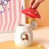 Schattige Eekhoorn Paddenstoel Huis Siliconen Vorm Opslag Blik Pot Vormen DIY Aromatherapie Kaars Beker Ornament Gips Vorm Huis Decoratie