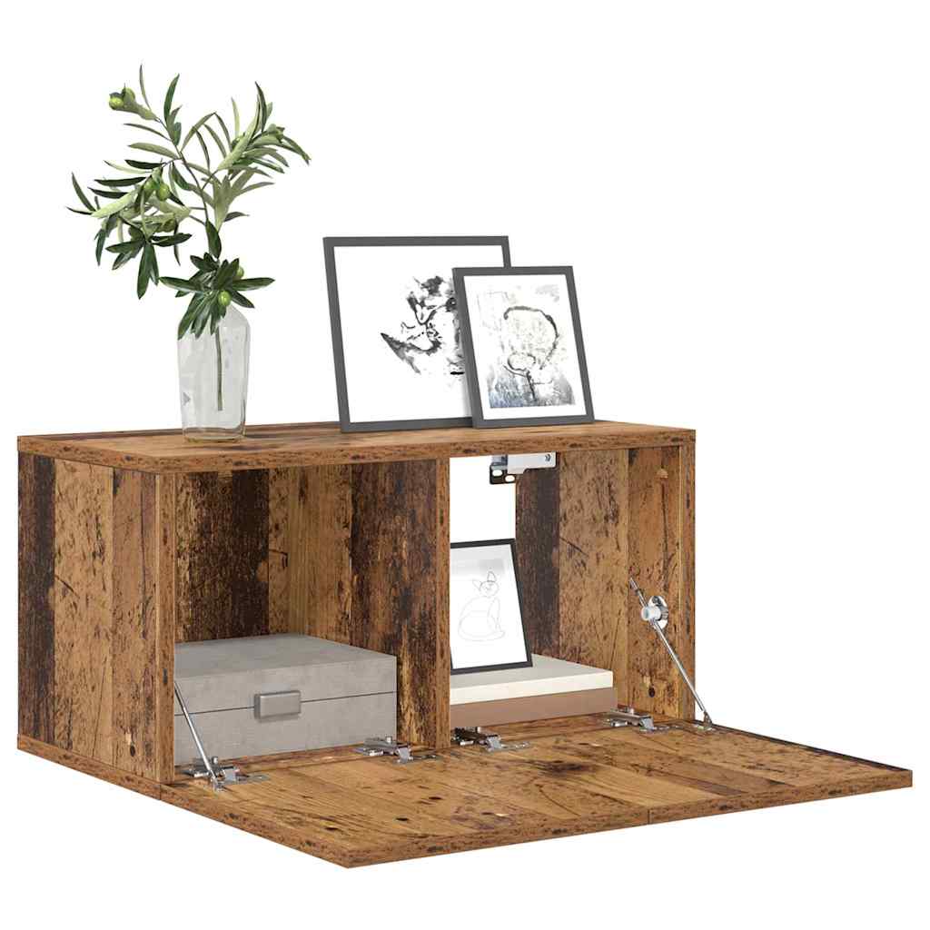 Wall Mounted TV Cabinet Set Brown 60 X 30 X 30 Cm Engineered Wood