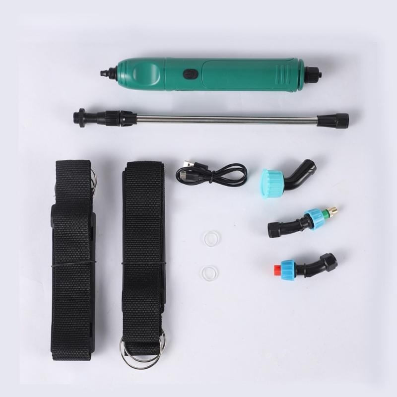 Bärbar elektrisk spruta för växtträdgård 6L 2000mAh batteri Utdragbar förlängningsstav med bekväm axelrem