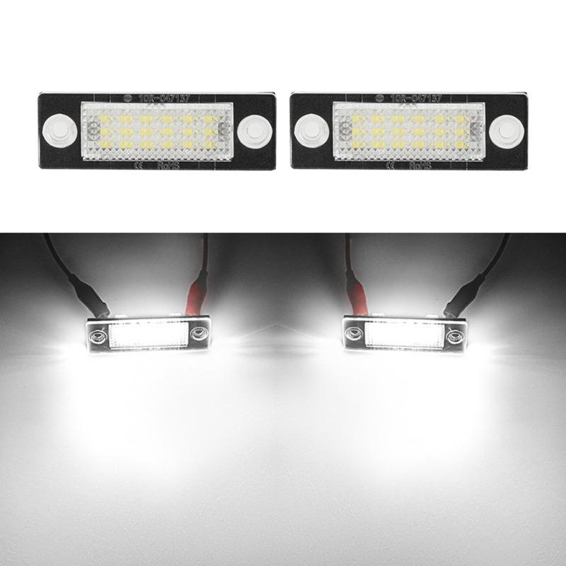 LED License Plate Light Compatible with Volkswagen Touran Golf Passat Skoda Car Accessories Auto Parts Lighting System