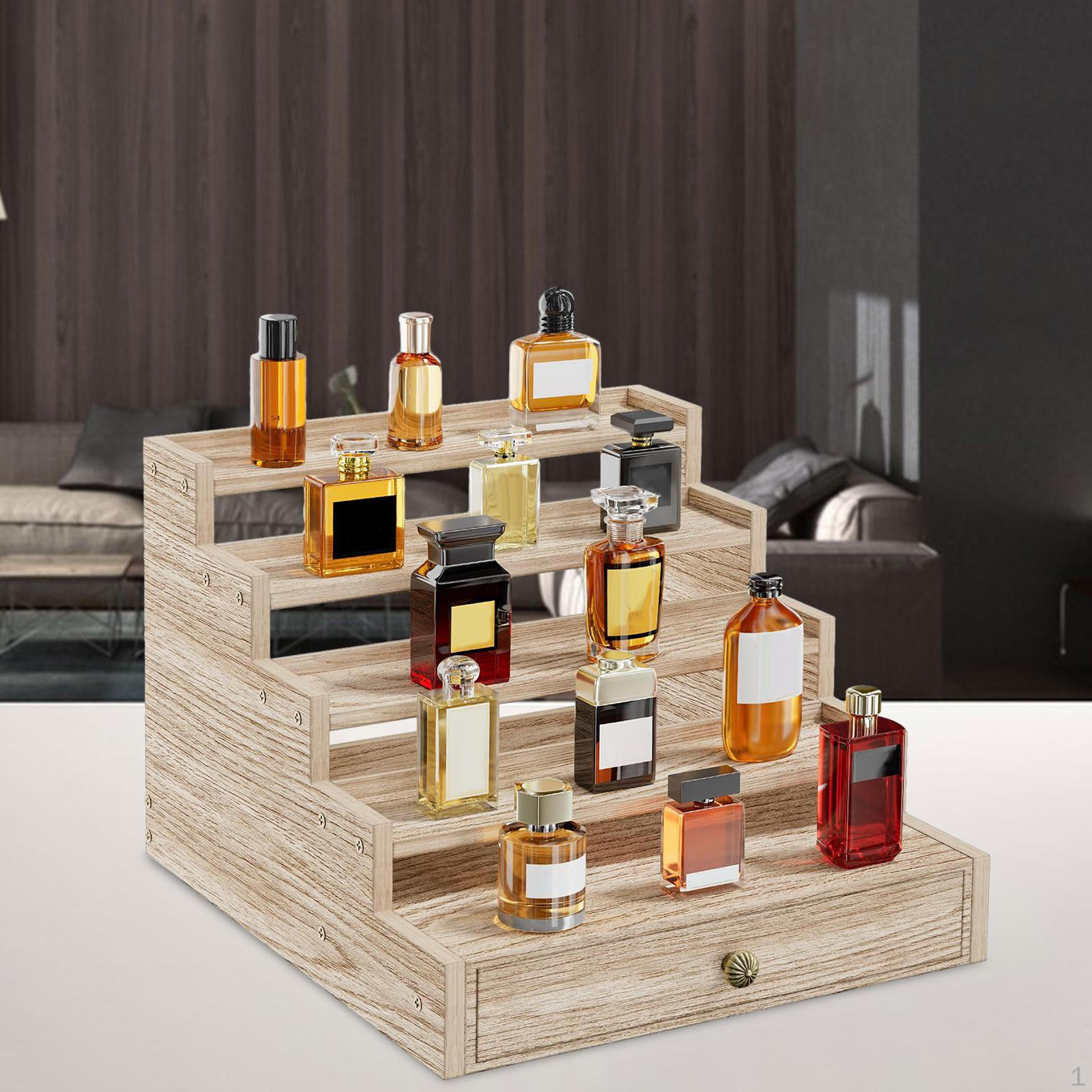 

Органайзер для духов для мужчин, прочная, практичная деревянная подставка с выдвижным ящиком, ремесленная фигурка