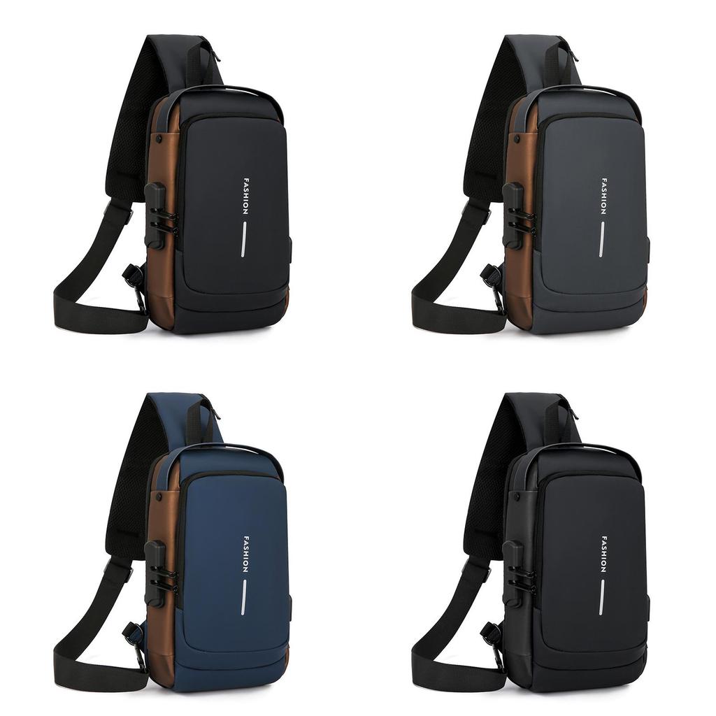 Herren Retro Motorrad Schultertasche Mit Reflektierendem Schloss Und Atmungsaktivem Nylon Für Freizeitreisen