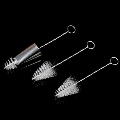 3 Pc, 304 Stainless Steel & Nylon Fiber Cake Decorating Cleaning Brush Set,  for Piping Tips