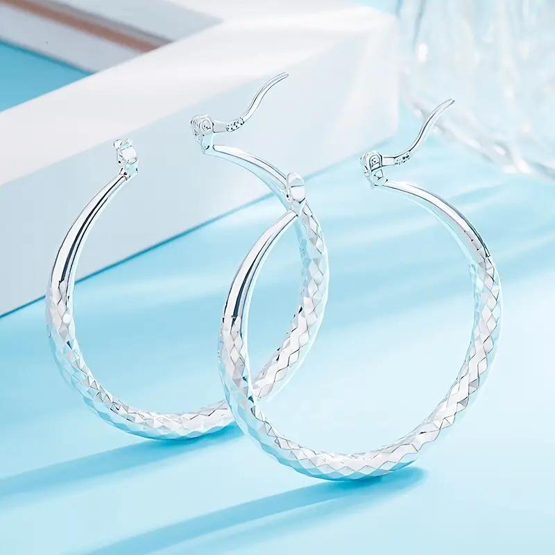 Silver Electroplated Round Dangle Earrings for Women - Elegant Festive Design