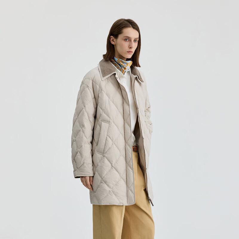 BINJORA Unisex 95% Duck Down Mid-Length Barn Style Jacket J5300JI70