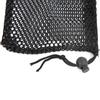 Black Nylon Mesh Drawstring Pouch Golf Balls Holder Storage Bag Accessory