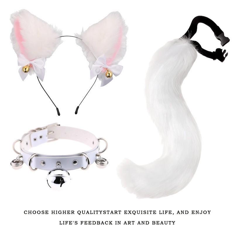 Cat Ear Bell Headband & Hairpin Set - Festive Headdress