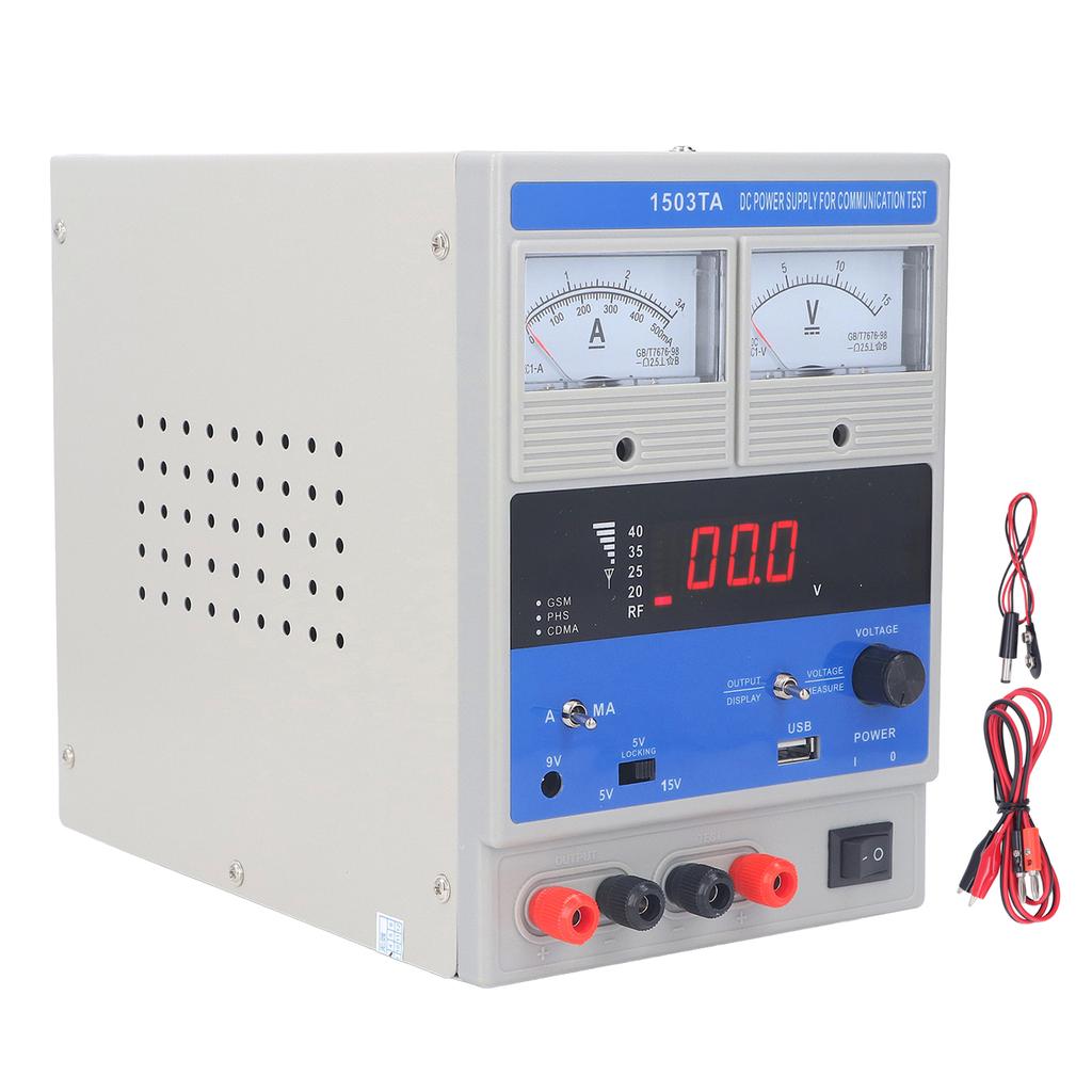 DC-geregelte Stromversorgung, einstellbar, stabilisiert für Kommunikationstests, AC220+10 Prozent V