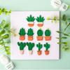 Cacti Shaped Soft Pottery Clay Cutters Earrings Jewelry Pendant Making Moulds Plant Ornaments Pendant Cutting Molds