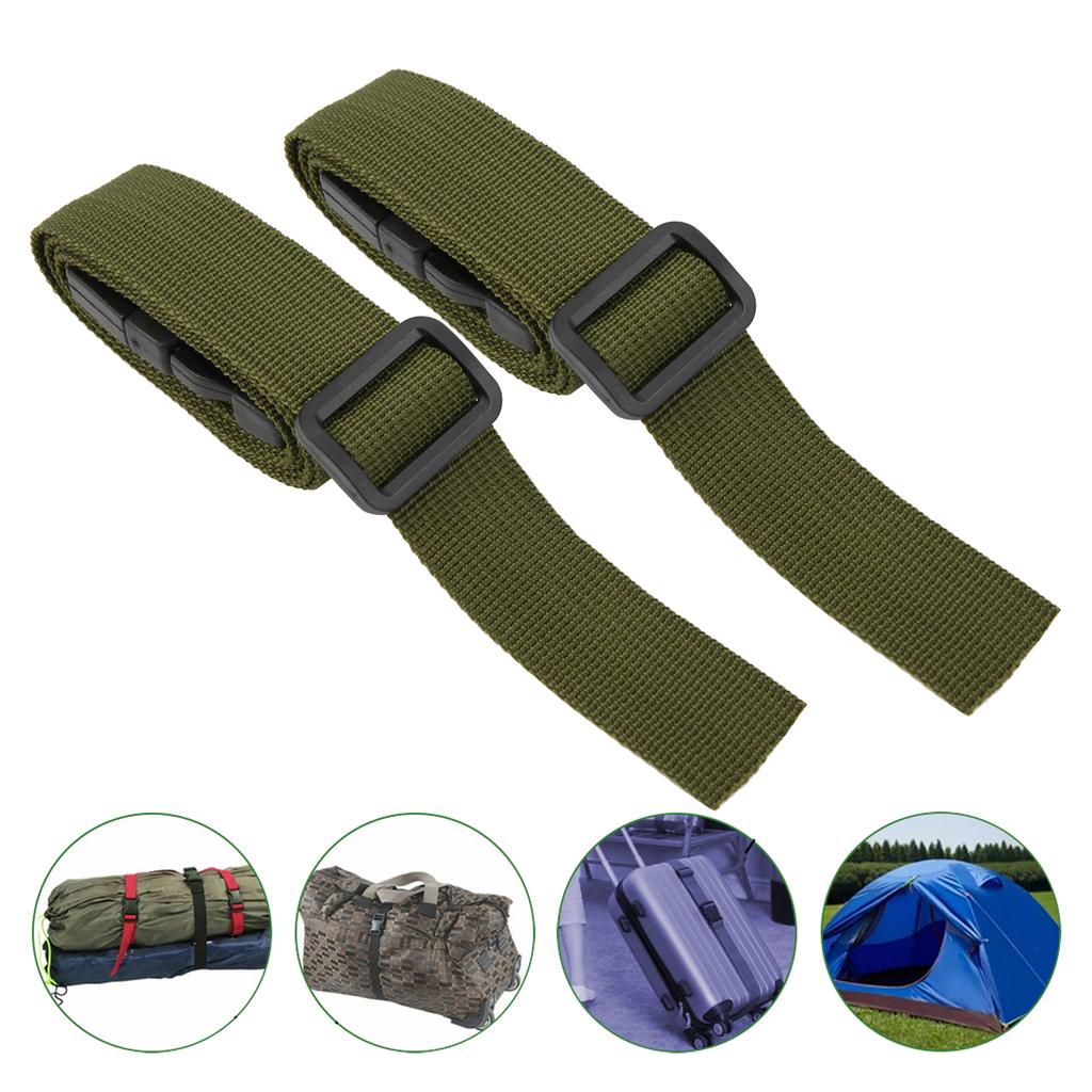 2Pcs   Straps 150x2.5cm Travel Luggage Fixing Strapping Belts with Buckles