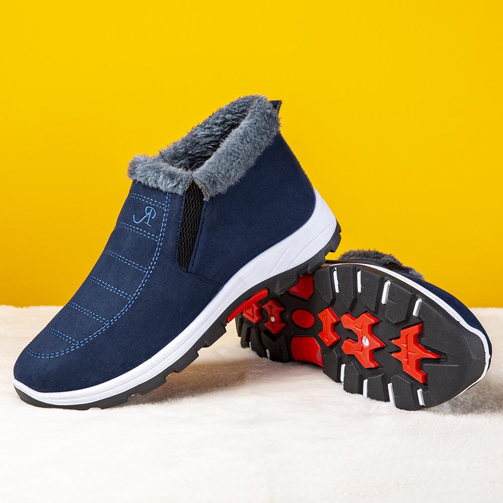 Winter alte Pekinger Stoffschuhe Herren Baumwollschuhe rutschfeste weiche Sohle lässige Herren warme Samtschuhe mittelalte und ältere Väter Baumwollschuhe