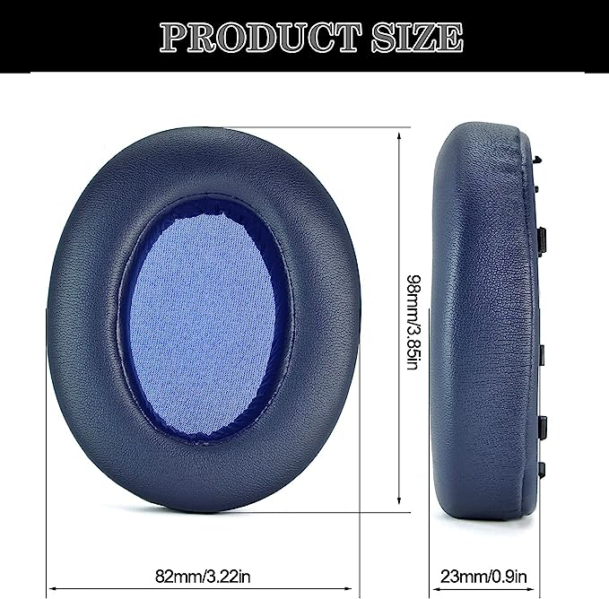 1 Pair Replacement Ear Pads for Sony WH-XB910N XB910N Headphones, Protein Leather, Memory Foam Pads with Mesh