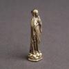 Pure Copper Vintage Blessed Virgin Mary Figurines Key Chains Pendants Brass Holy Mother Religion  living room decoration