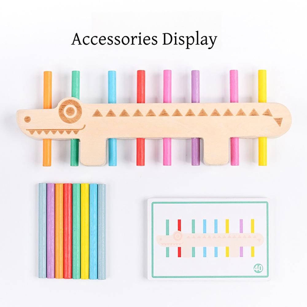 Wooden Montessori Color Matching Game For Toddlers Color Cognition Educational Toys Fine Motor Training Stick Balance Games