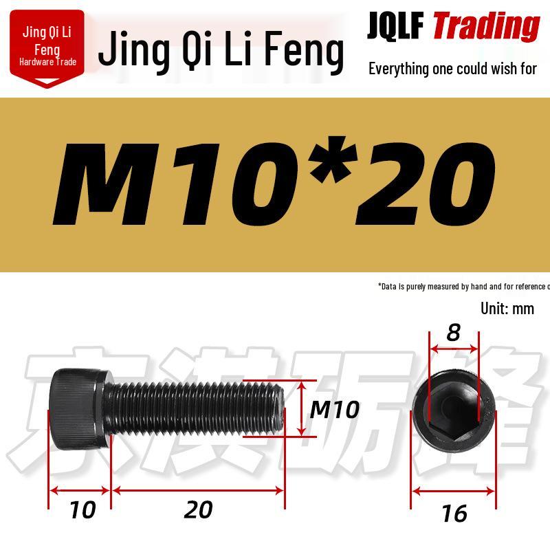 M6-M24 High-Strength Black Hex Socket Reverse Thread Cap Screw