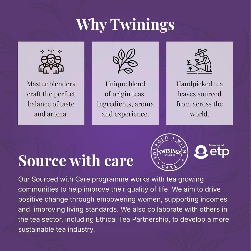 Twinings Darjeeling Tea,25 Teabags,Premium Black Tea,Twinings Origins,Light Strength,Delicate&Subtle,50 Gm,Pack of 25