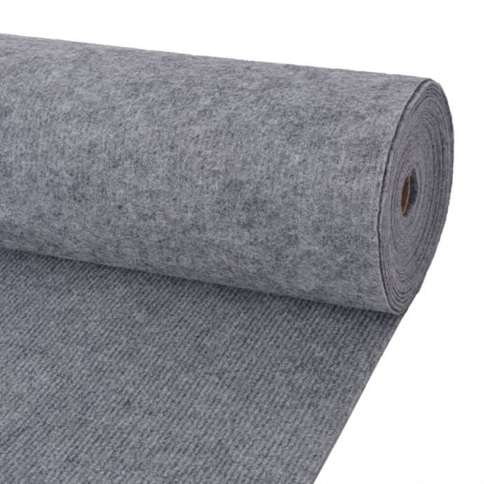 VidaXL Tapis strié pour exposition 1,2x20 m Gris