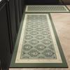 Vintage Blue Floral Runner Rug Non-slip Washable for Hallway Entryway Kitchen Home Decor