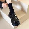 Black Platform Small Leather Shoes Women's Spring New Retro Versatile One-pedal Mary Jane