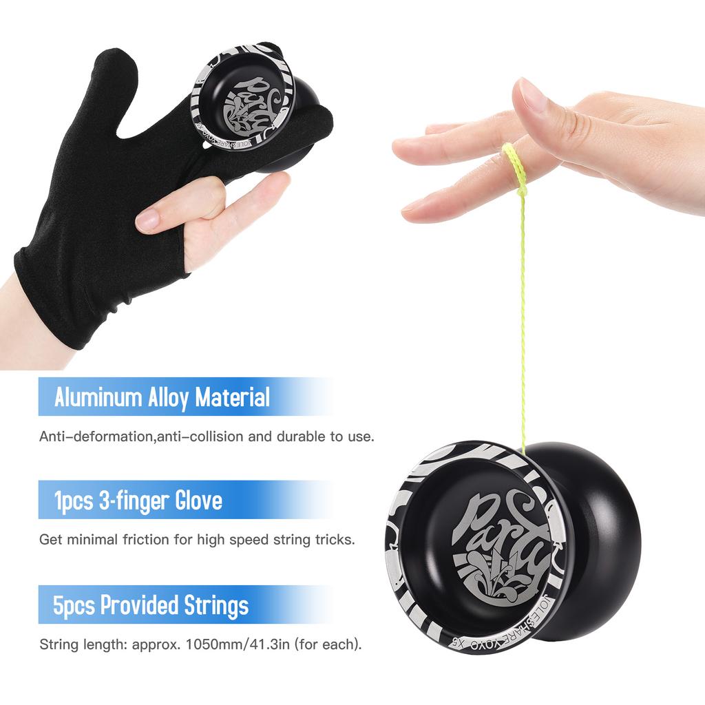 Professional Yoyoball Competitive Aluminum Yoyo Ball Yoyoball Gift with Strings and Glove