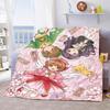 Cardcaptor Sakura Cozy Throw Blanket Flannel Soft Warm Lightweight Blanket for Bed Sofa Home Decor -QJY