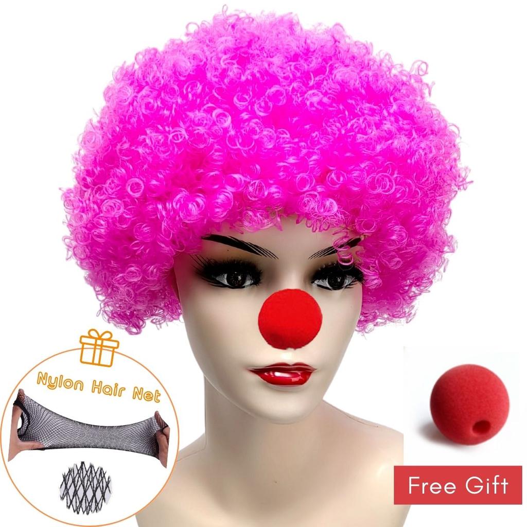 Bunte flauschige explosive Kopf Clown hitzebeständige synthetische Perücke Aprilscherz Halloween Rollenspiel