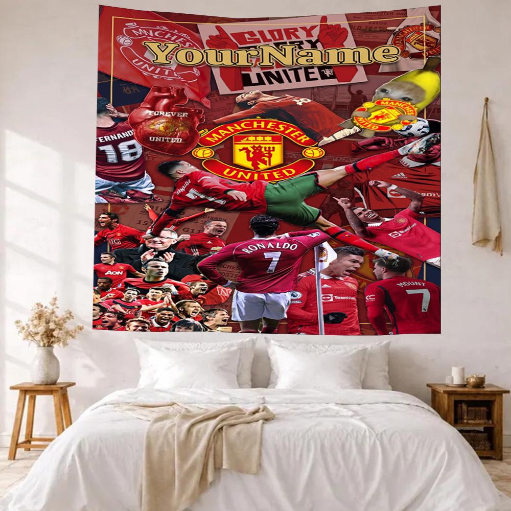 Manchester Custom Your Name Wall Decor Tapestry Art For Pet Memorial Birthdaywedding Party Backdrop Family Gift