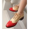 Retro Classic Mix Colors Oxford Shoes Women Brogue Shoes Lace Up Casual Shoes Footwear Sneaker