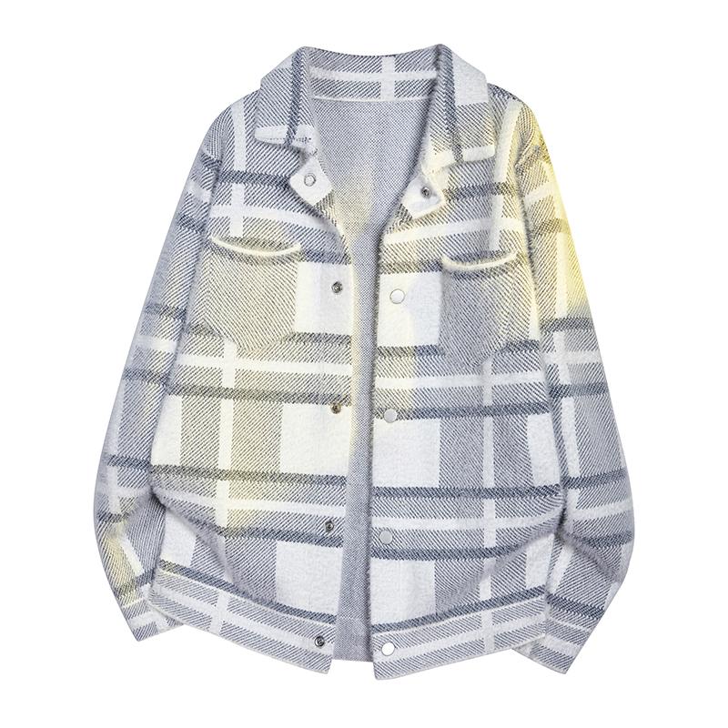 New Loose Lapel Sweater Men's Single Breasted Cardigan Men's Jacket