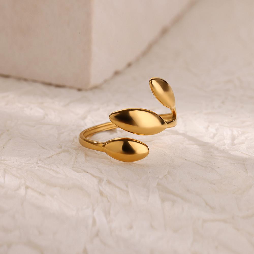 Double Heart Rings For Women Gold Color Stainless Steel Open Adjustable Ring Female Fashion Party Wedding Aesthetic Jewelry Gift