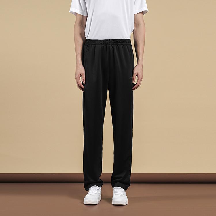 Li-Ning Badminton Series Simple Versatile Comfortable Straight Leg Casual Pants Unisex Bottoms Black AKLUE73-1