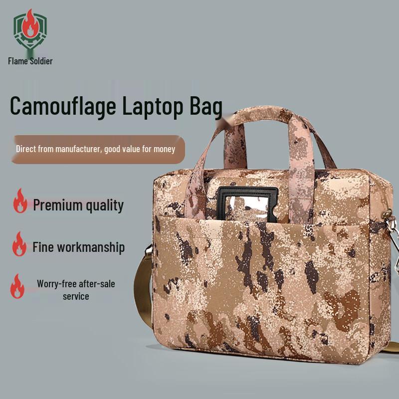 Flame Soldier Camouflage Laptop Briefcase