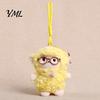 Decorative Lanyard Pendant Plush Sheep Doll for Bags And Keys, Soft Curly Stuffed Animal Keychain Healing Gift Girls with Bow Glasses Accessories,