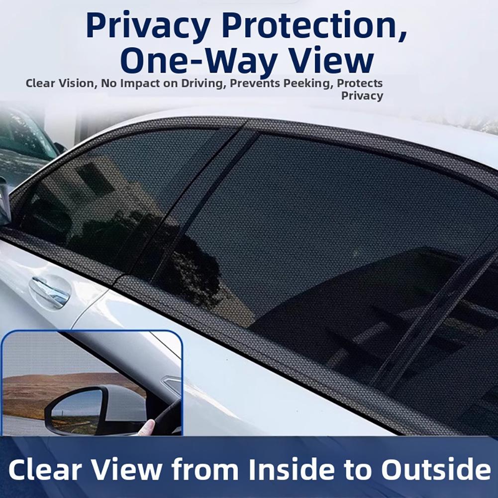 Car Window Shades,2 In 1 Mosquitoes Net Sunshade,Blocks 98% Uv Rays & Sun Glares,Breathable Mesh Sun Shades,Travel Accessory