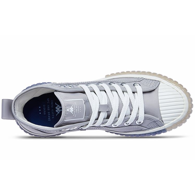 Kappa X Npc Collaborative Lightweight Durable High-Top Sneakers Unisex Sneakers Gray K09Y5VS89-138