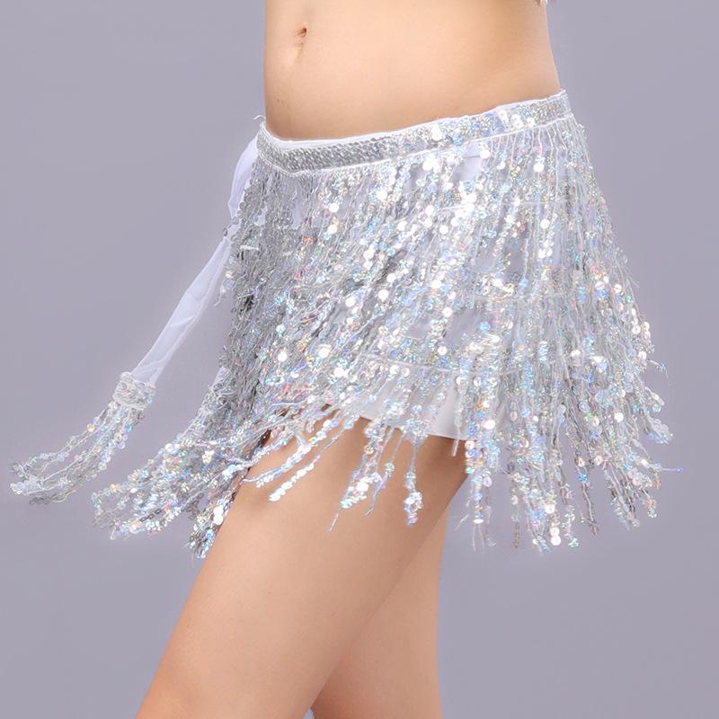 Meier Halloween new arrival belly dance waist chain sequin hip scarf tassel girdle belt dance performance sequin performance costume