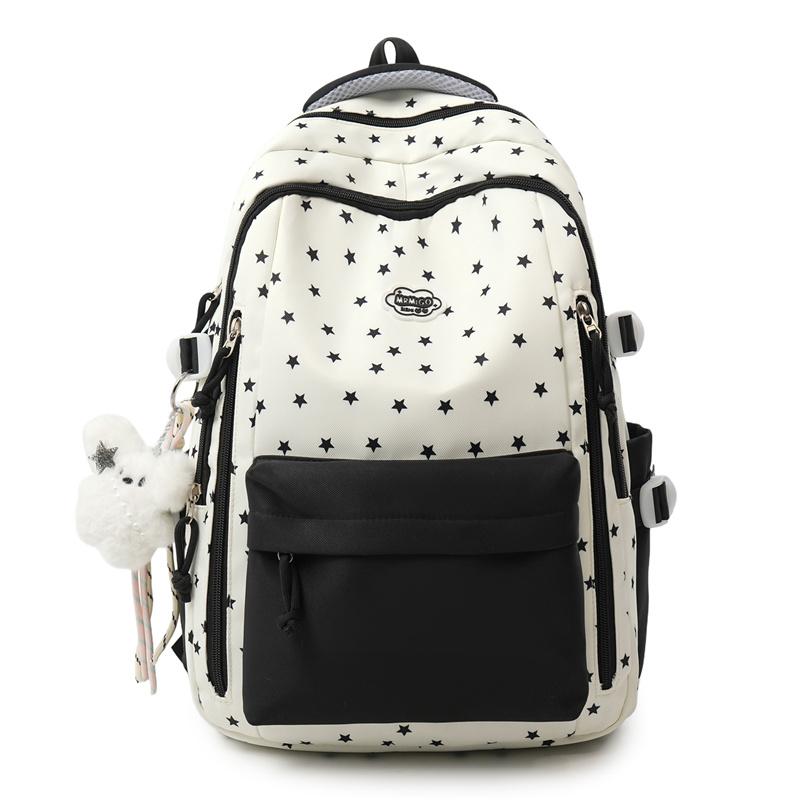 Color Block Women's Backpack Student's Lightweight Commuter Schoolbag