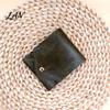 Jeans Pocket Wallet Slim Faux Leather Wallet, Retro Snap Button Bifold Durable Men Portable Card Holder for Women