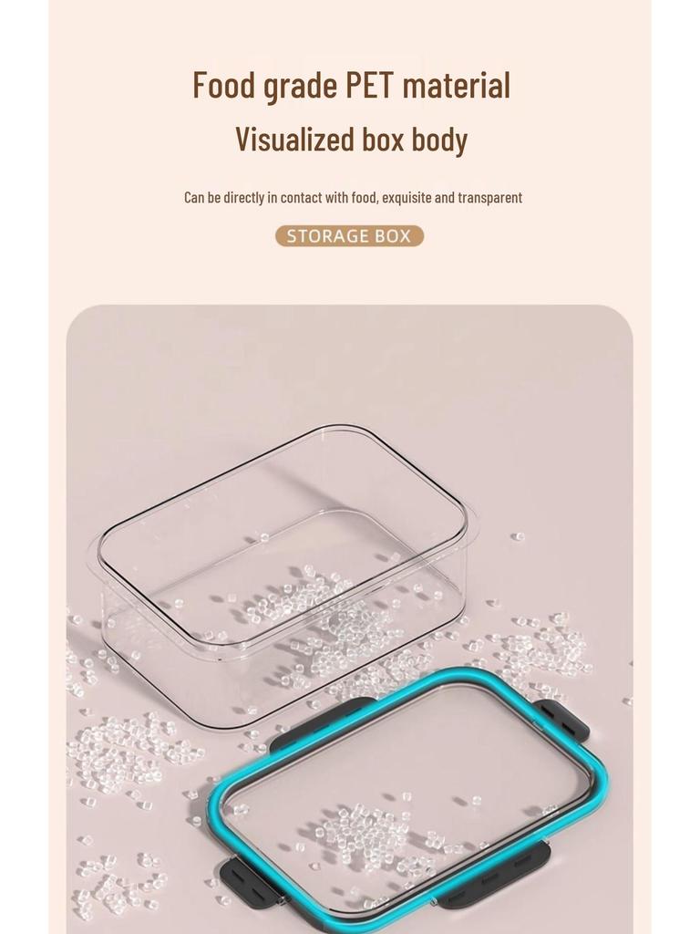 Large Capacity Transparent Food-Grade Storage Box for Fridge & Freezer