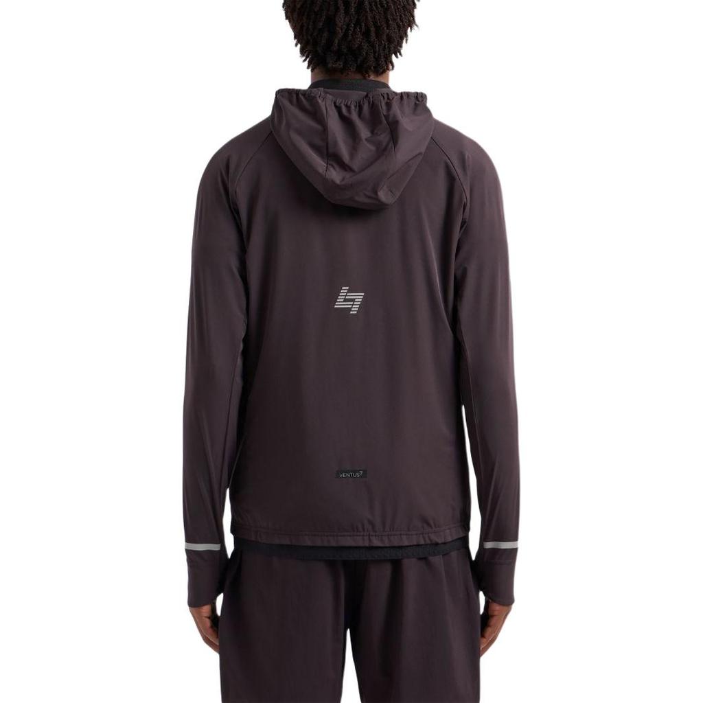 Emporio Armani EA7 SS24 Logo Print Hooded Zip Long Sleeve Sweatshirt Men sweatshirt Black 6DPM57-PNDDZ-1771